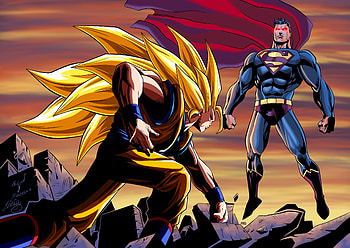 Goku Vs Superman, goku, superman, artwork, artist, deviantart, digital-art, superheroes HD wallpaper