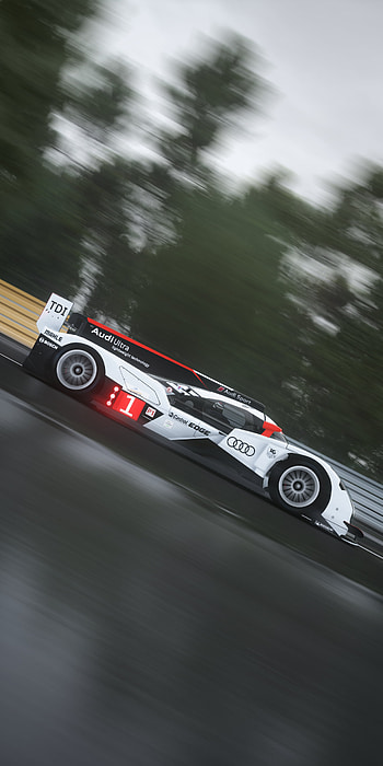 The Audi R18 in the 24 Hours of Lemans, race car, car, motorsport, video game, Assetto Corsa HD phone wallpaper
