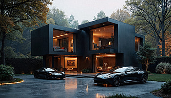 Midnight Luxe: Modern Home with Supercars —, car, Home HD wallpaper