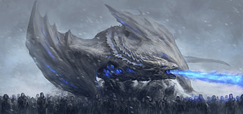 White Walkers Dragon Game Of Thrones, game-of-thrones-season-8, game-of-thrones, tv-shows, white-walkers, dragon, artwork, artist, digital-art, deviantart HD wallpaper
