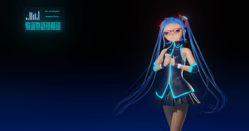 Hatsune Miku Blue World HD wallpaper