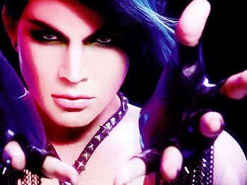 adam lambert, sexy, black, music, red, hot, cool, cute HD wallpaper