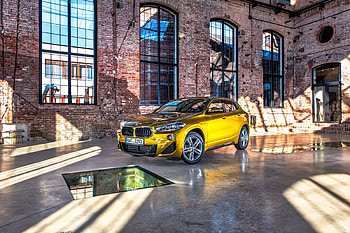Compact suv, yellow BMW X2 HD wallpaper