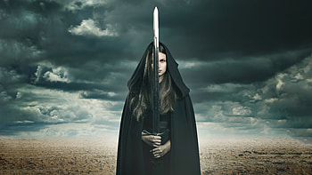 Girl Sword Oath , sword, warrior, cosplay, artist, artwork, digital-art HD wallpaper