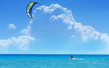 Kite surfing, Wind and waves, Exhilarating sport, Aquatic adventure HD wallpaper