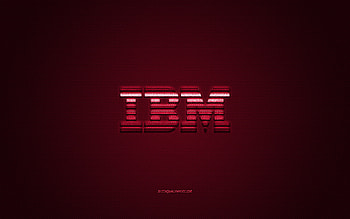 IBM logo, pink carbon texture, IBM emblem, IBM pink logo, IBM pink background HD wallpaper
