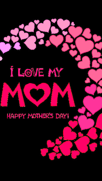 I Love Mom, Pink Hearts HD phone wallpaper