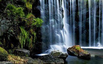Landscape, Waterfalls HD wallpaper