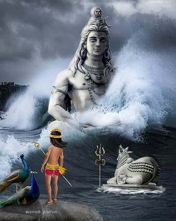 Mahadev, Ganesh, anime HD phone wallpaper