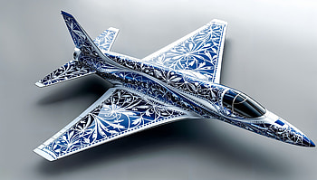 Stunning Jet Design in Ultra, jet, aircraft, design, artistic, blue HD wallpaper