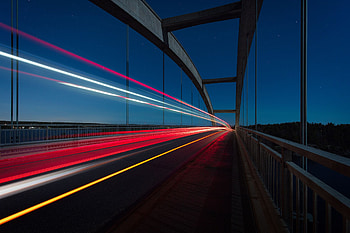 Cities, Night, Shine, Light, Bridge HD wallpaper