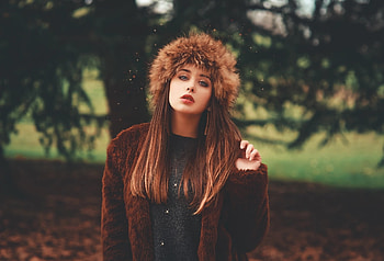Woman, redhead, outdoor, beautiful HD wallpaper