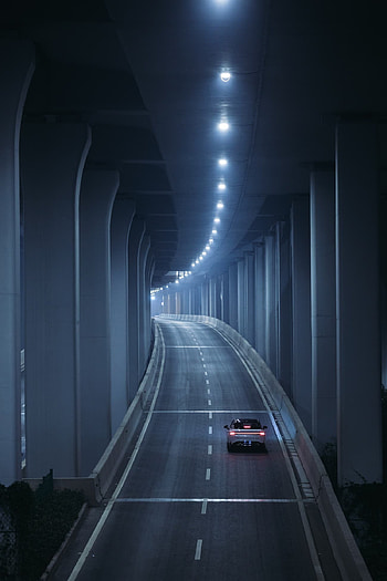 Tunnel, XPeng P5 sedan HD phone wallpaper