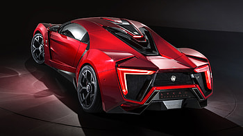Red Lykan Hypersport, rear-view, 2022 HD wallpaper