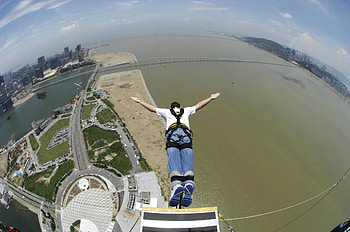 Macau tower, Bungee Jumping HD wallpaper