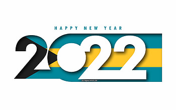 Happy New Year 2022 Bahamas, white background, Bahamas 2022, Bahamas 2022 New Year, 2022 concepts, Bahamas HD wallpaper
