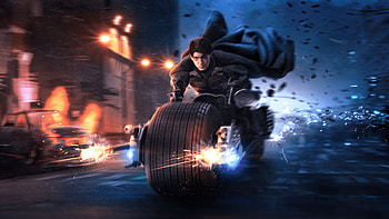 Batman Batcycle , batman, batcycle, superheroes, artwork, artist, digital-art, art, artstation HD wallpaper