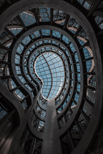 Architecture, Building, Miscellanea, Miscellaneous, Glass, Ceiling HD phone wallpaper