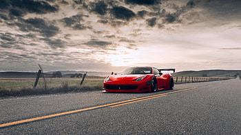 Red Ferrari Car , ferrari, cars HD wallpaper