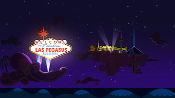 Las Pegasus Dreamscape Night Skyline, dream, night, skyline, artist, artwork, art, digital-art, deviantart HD wallpaper
