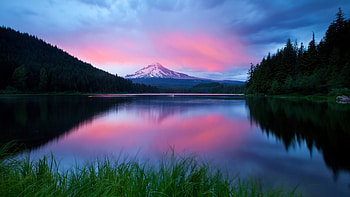 Mountain Reflections, mountain, reflections, nature, sunset HD wallpaper