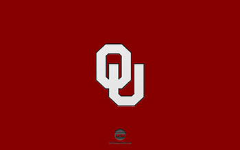 Oklahoma Sooners, burgundy background, American football team, Oklahoma Sooners emblem, NCAA, Oklahoma, USA, American football, Oklahoma Sooners logo HD wallpaper