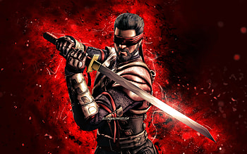 Kenshi Takahashi MKX, , red neon lights, MK10, Mortal Kombat X, creative, Mortal Kombat, Kenshi Takahashi Mortal Kombat, MKX, Kenshi Takahashi HD wallpaper