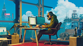 Futuristic Hacker: for Tech Enthusiasts, hacker, futuristic, computer HD wallpaper