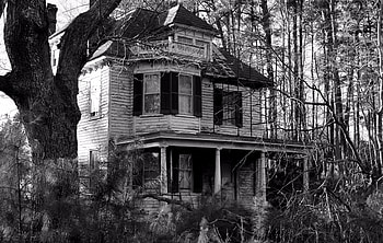 Old Scary Houses, House, Architecture, Old, Black and White HD wallpaper