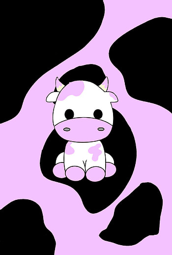 Purple Cow Print, cute HD phone wallpaper