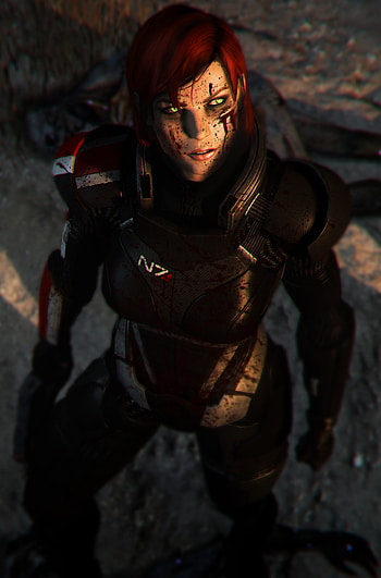 Mass Effect, Videogame, MassEffect, art, game , Portrait, fem shepard, Game, GarrysMod, Games, female shepard, shepard, poster HD phone wallpaper