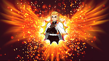 Anime, Demon Slayer: Kimetsu no Yaiba, Kyojuro Rengoku, Orange Anime HD wallpaper