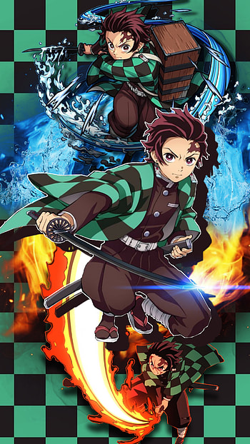 Tanjiro, kimetsu_no_yaiba, respiracion_agua, kimetsu, fuego, demon, demon_slayer, reapiracion_fuego, anime, agua HD phone wallpaper