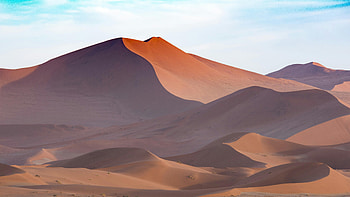 Scenic View Of Desert Against Sky, sand, dunes, mountains, mountain, desert, nature HD wallpaper