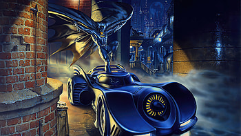 Bat, Batmobile, Superheroes HD wallpaper