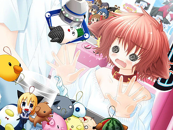 Anime Neko, confused, purepure, anime, cg, game, i want it, hinata HD wallpaper