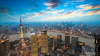 Shanghai Sunset, sunset, world, nature, shanghai HD wallpaper