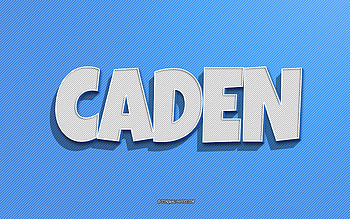Caden, blue lines background, with names, Caden name, male names, Caden greeting card, line art, with Caden name HD wallpaper