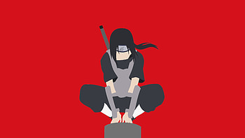 Minimal, warrior, Naruto, Itachi Uchiha HD wallpaper