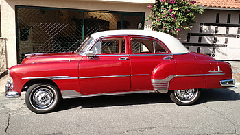 Chevrolet Bel Air 1951, Car, Air, Old-Timer, Bel, Red, Chevrolet HD wallpaper