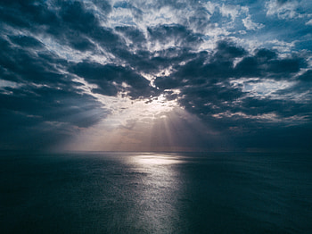 Nature, Sky, Sea, Clouds, Horizon, Shine, Light HD wallpaper