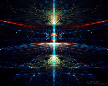 space, blue, digital, fractal, art HD wallpaper