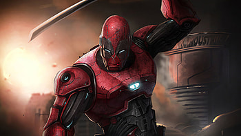 Iron Pool, iron-man, deadpool, superheroes, artstation HD wallpaper