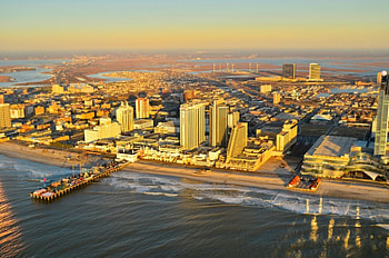 AC NJ, pier, casino, boardwalk, ocean HD wallpaper