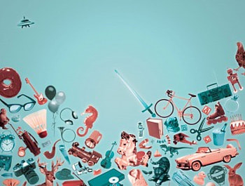 all kinds of stuff, blue, stuff, things HD wallpaper