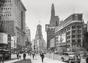 Old New York, Monochrome street graphy, Flatiron building, 1930s HD wallpaper