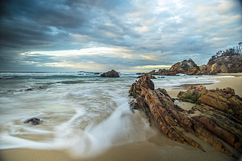 Nature, Sky, Sea, Beach, Rocks, Coast HD wallpaper