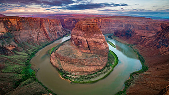 Great Canyon, river, clouds, sky, beautiful, nature, canyan HD wallpaper