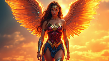 Wonder Woman The Ferocious Hero, wonder-woman, superheroes, artwork, digital-art, ai HD wallpaper