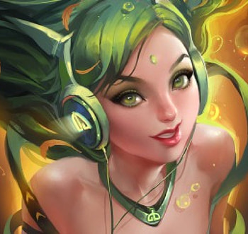 *Deviant Green Girl*, colors, digital art, dress, charm, lady, abstract, drawings, female, devious fun, other, paintings, beautiful, deviant girl, pretty, green, cool, face, girls, lovely, hair, head HD wallpaper